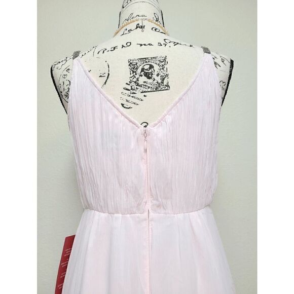 Pink Blush Elegant Sleeveless Beaded Classy Wedding Prom Maxi Dress SIZE XS NWT - Picture 10 of 15